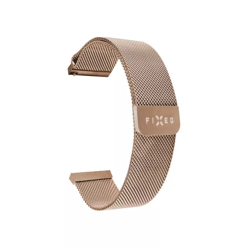 Horlogeband FIXED Mesh Strap Fixed 18mm roestvrij staal snelwissel goud