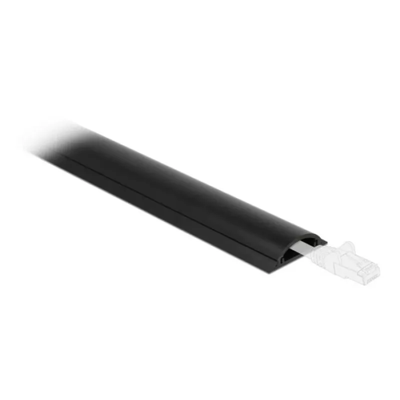 Kabelgoot DeLOCK 50 x 12 mm zelfklevend zwart 1 m