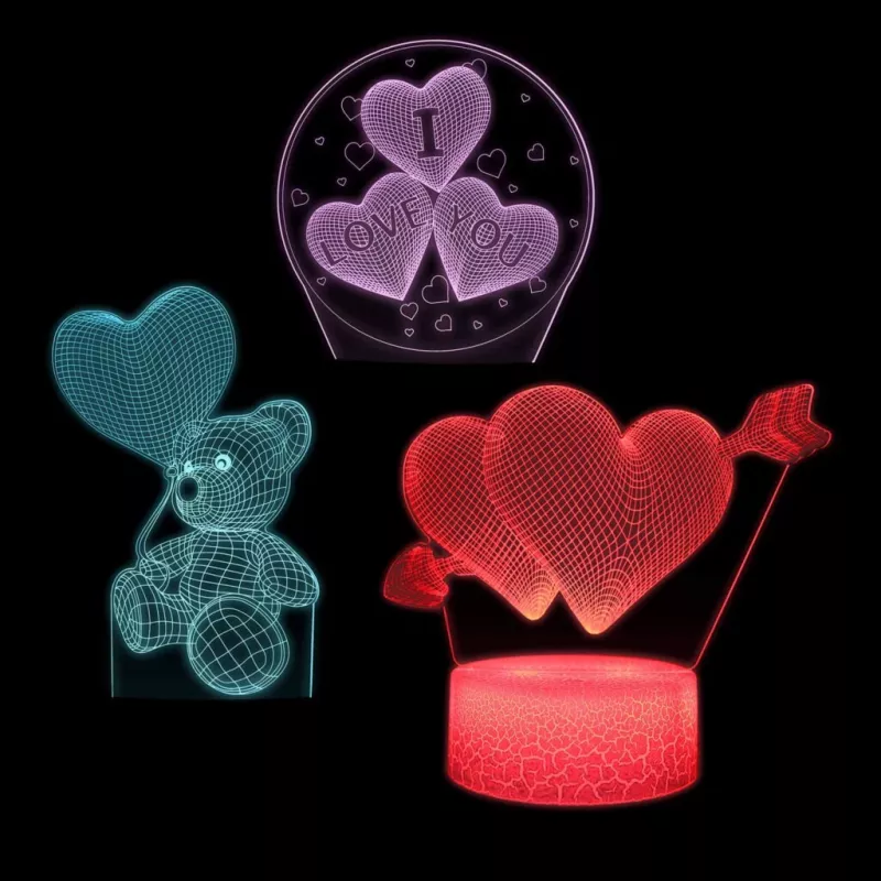 Manta SNL115RGB RGB 3D hart decoratieve LED-lampenset