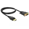 Videokabel-adapter DeLOCK 85312 1m DisplayPort naar DVI-D zwart