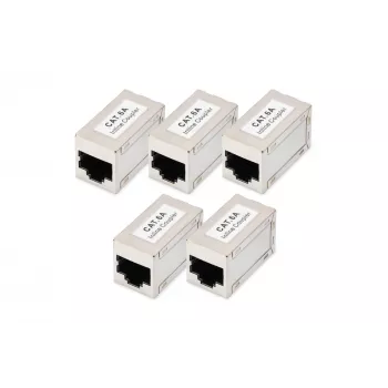 Digitus CAT 6A modulaire koppelstukken afgeschermd 5 stuks RJ-45 gouden contacten