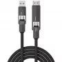 USB4 HDMI-kabel 4smarts ComboCord 240W 1,5 m – USB4 naar HDMI, 240W stroomvoorziening, 1,5 m lengte