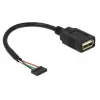 USB-kabel DeLOCK 84831 USB 2.0 0,15 m zwart