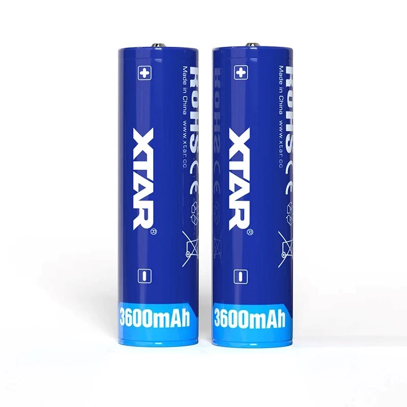 XTAR BAT0669 oplaadbare 18650 lithium-ionbatterij, 3,6 V, 3600 mAh, met beveiliging