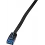 LOGILINK CF2023U LOGILINK - patchkabel Cat.6 U/UTP, lengte 0,5 m, plat SlimLine, zwart