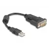 DeLOCK 61549 seriële kabel zwart 0,25 m USB Type-A RS-232