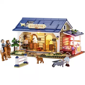 Lumibricks paardenstal, constructiespeelgoed