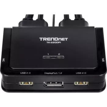 Trendnet TK-220DPI toetsenbord/video/muis (KVM)-switch zwart (TK-220DPi)