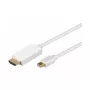 Goobay 1m Mini-DisplayPort/HDMI™-adapterkabel [MAC of PC, audio-ondersteuning, vergulde contacten, met vergrendeling]