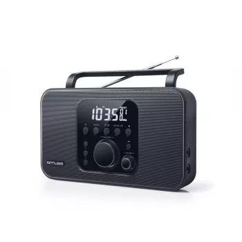Draagbare radio Muse M-091 R — FM/AM, LCD-display, net- of AA/D-batterijvoeding, volumeregeling met draaiknop, 1,1 kg, zwart