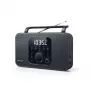 Muse M-091R draagbare radio, FM/AM, LCD-display, wekker, AUX-ingang, netstroom/batterijen, zwart