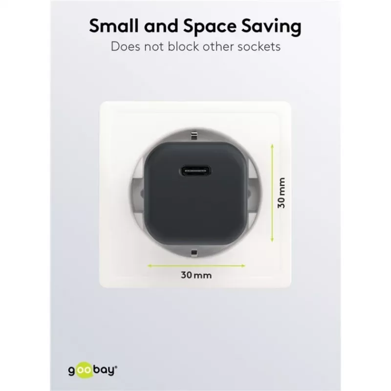 Mobiel oplader Goobay 65403 universeel zwart AC-snelladen