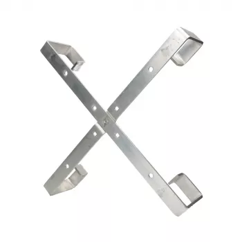 Kabelhouder Extralink Four arms aluminium frame S500 — 500 x 500 x 70 mm, bureau/muur, aluminium