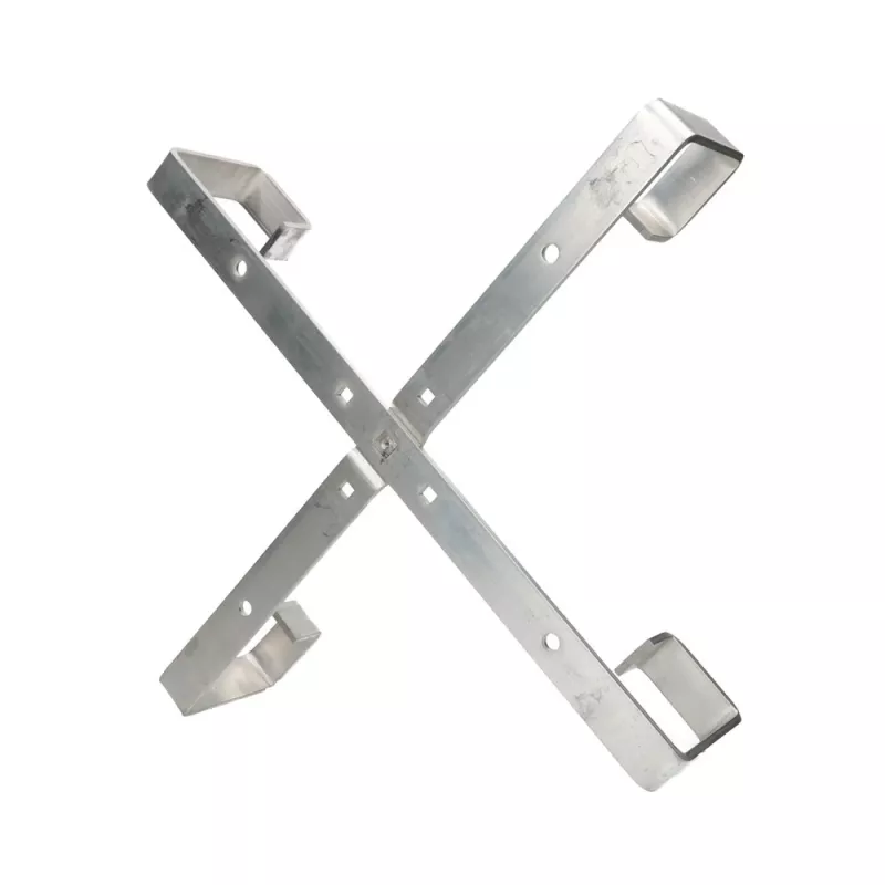 Kabelhouder Extralink Four arms aluminium frame S500 — 500 x 500 x 70 mm, bureau/muur, aluminium