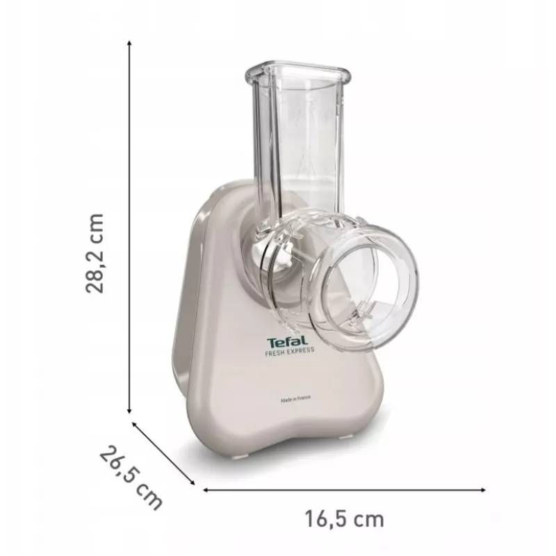 Elektrische groentesnijder Tefal Fresh Express DN853BE0 — 150 W, 3 verwisselbare invoer, 1 snelheid, crème
