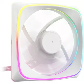 120mm behuizingsventilator Sharkoon SHARK Lights RGB PWM wit – RGB-verlichting, PWM-toerentalregeling