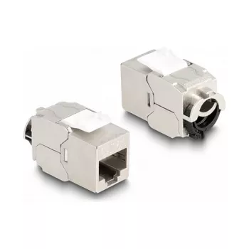 DeLOCK keystone-module RJ45-bus naar LSA Cat.6A STP met vergrendelingsclip