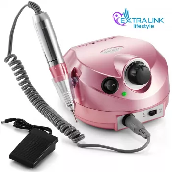 Elektrische nagelfrees Extralink NAIL DRILL-202 65W roze – professioneel manicure-/pedicuregereedschap