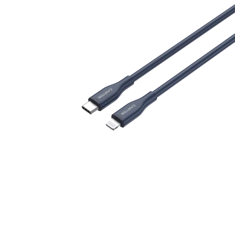 USB-C naar Lightning kabel CANYON CLNM60 60W MFi 1 m siliconen blauw