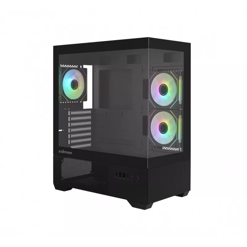 PC-behuizing CHRONIX V2 mid tower ARGB ventilator x3 zwart