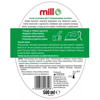 Mill ALPINIC strijkhulp vloeibare spray 500 ml