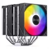 CPU-koeler Jonsbo CA80 dual-tower, 2×120mm PWM-ventilatoren, ARGB, zwart
