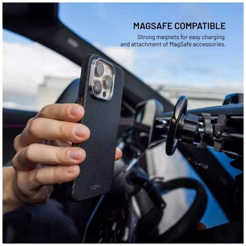Beschermhoes FIXED voor Apple iPhone 17 Pro Max — aramidevezels, zwart