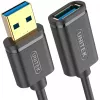 UNITEK Y-C457GBK USB-kabel USB 3.2 Gen 1 (3.1 Gen 1) 1 m USB A zwart