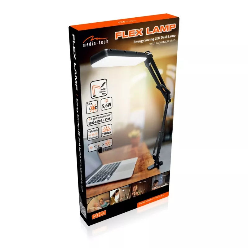 Media-Tech MT224 tafellamp 5,6 W LED zwart