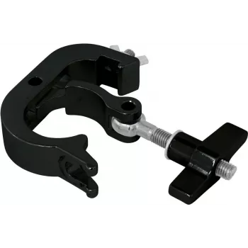 Veiligheids-snelvergrendelingshaak EUROLITE TH-250S zwart, compacte rigging-verbinder voor truss- en podiumsytemen