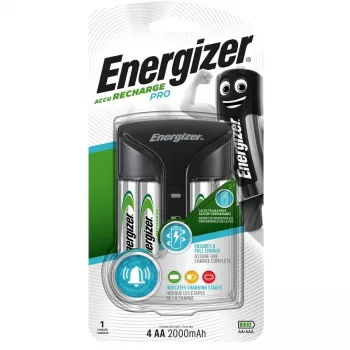Batterijlader Energizer Pro Charger AC 4-voudig voor AA/AAA NiMH, 100–240 V, 2000 mAh inbegrepen