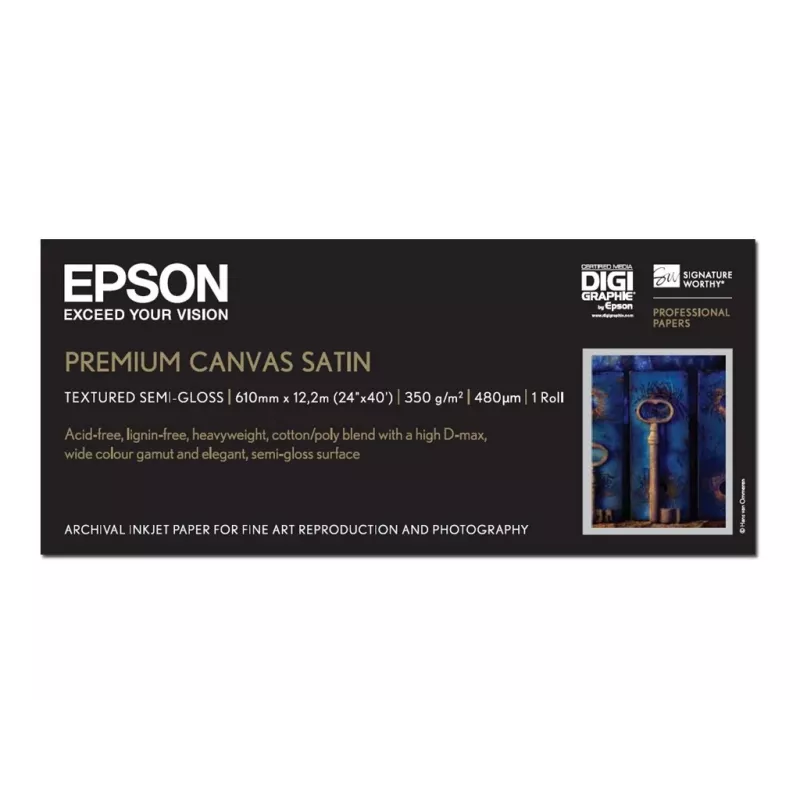 Epson Premium Canvas Satin, 24 inch x 12,2 m, 350 g/m²