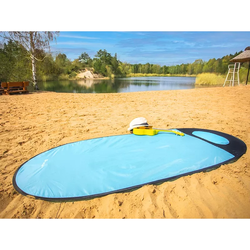 Strandmat TRACER Pop Up 46933 — lichtgewicht draagbare strandmat, blauw
