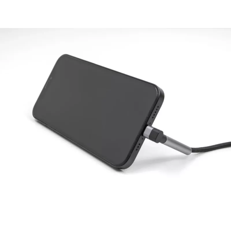 USB Type-C naar Lightning laad- en datakabel met haakse stekker en standfunctie, DELOCK 1,5 m, 9 V 3 A (MFi)