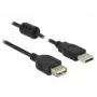 DELOCK verlengkabel USB 2.0 Type-A-stekker > USB 2.0 Type-A-bus 0,5 m zwart