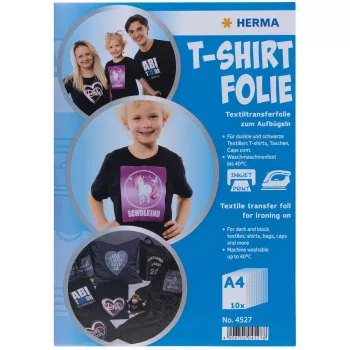 Herma T-shirt transferfolie A4 voor donkere en zwarte textiel 20 bl. 4527 (4527)