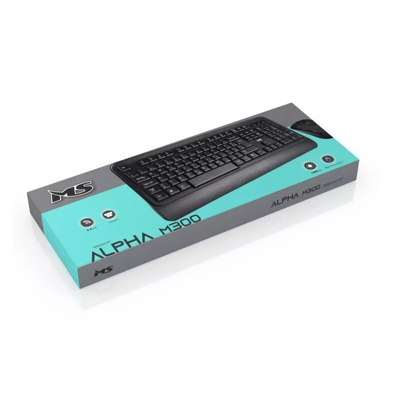 Draadloze set toetsenbord + muis Alpha M300