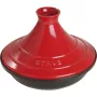 Staub tajine 28 cm, gietijzeren kookpan, rood-zwart emaille