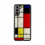 Beschermhoes iKins voor Samsung Galaxy S21+ — Mondrian zwart