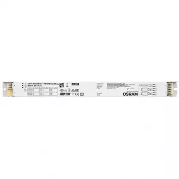 Ballast/LED-driver Osram QTP5 2X14…35, levensduur 100000 h, ingang 198–264 V, 50/60 Hz, 24 A, -20–50 °C, 30×360×21 mm