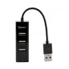 Sbox H-204 USB 4-poorts hub zwart