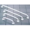 Metalen handgreep voor de badkamer Mobilex 30 cm – wandgemonteerde greep, wit, belasting 120 kg, Ø 2,5 cm, wandafstand 42 mm