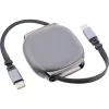 USB-C-kabel InLine 35850, 100W Power Delivery, 0,80 m, zwart/grijs