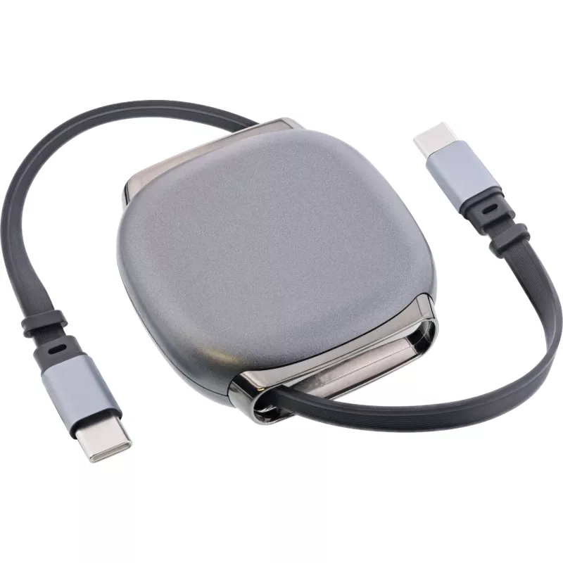 USB-C-kabel InLine 35850, 100W Power Delivery, 0,80 m, zwart/grijs