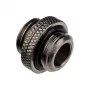 Adapter Alphacool G1/4 AG naar G1/4 AG, metalen haakse verbinding, zwart