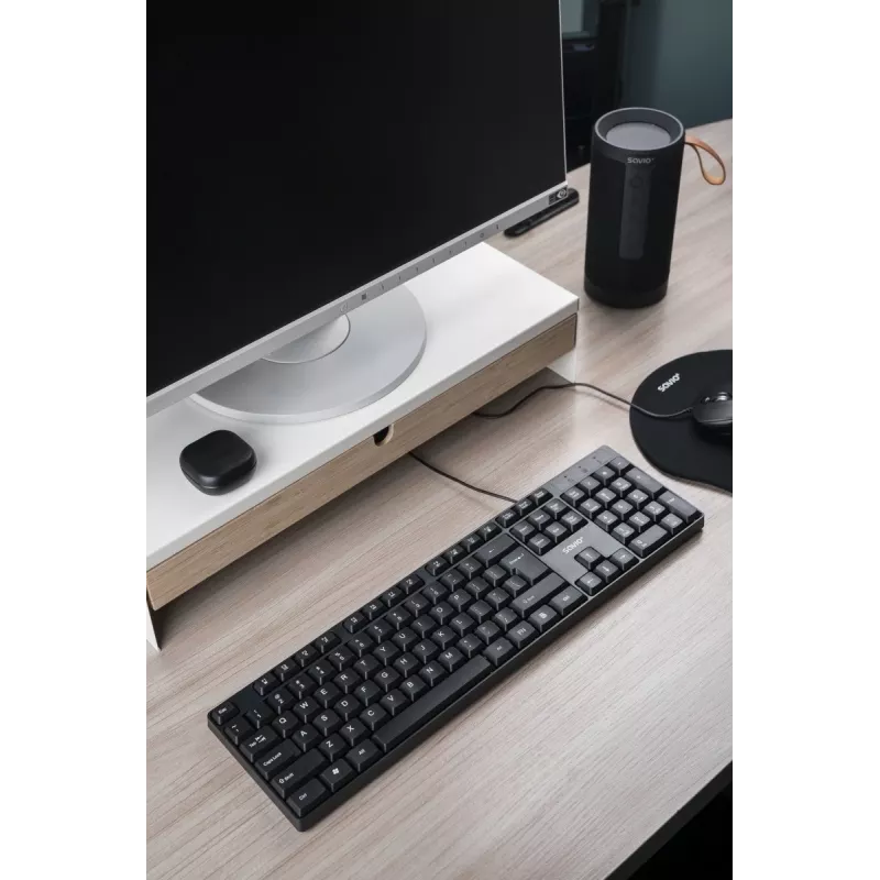 Savio KB-01 toetsenbord home/office USB QWERTY US Engels zwart