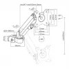 Monitorbeugel voor buis / stang 28-60 mm Maclean, 17-27'', max. 7 kg, gasveer, MC-459