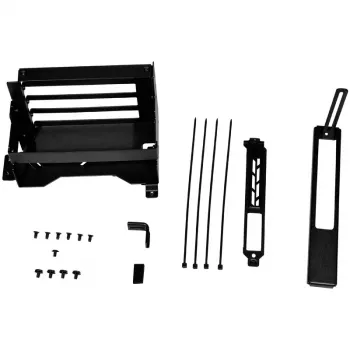 Lian Li O11DEXL-1X Upright GPU-houder – zwart – ombouwset voor de Lian Li O11DEXL-W – verticale grafische kaart montage – PCI-slot afdekplaat – zonder riser-kabel – voor 4-sl