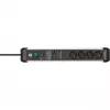 Verlengsnoer Brennenstuhl 1391010400 3m 4 AC-stopcontacten Binnen Zwart Zilver