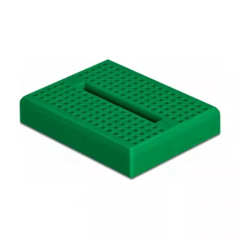 Breadboard DELOCK 18321 — soldeervrij steekbord, kunststof, 36×46×10 mm, groen